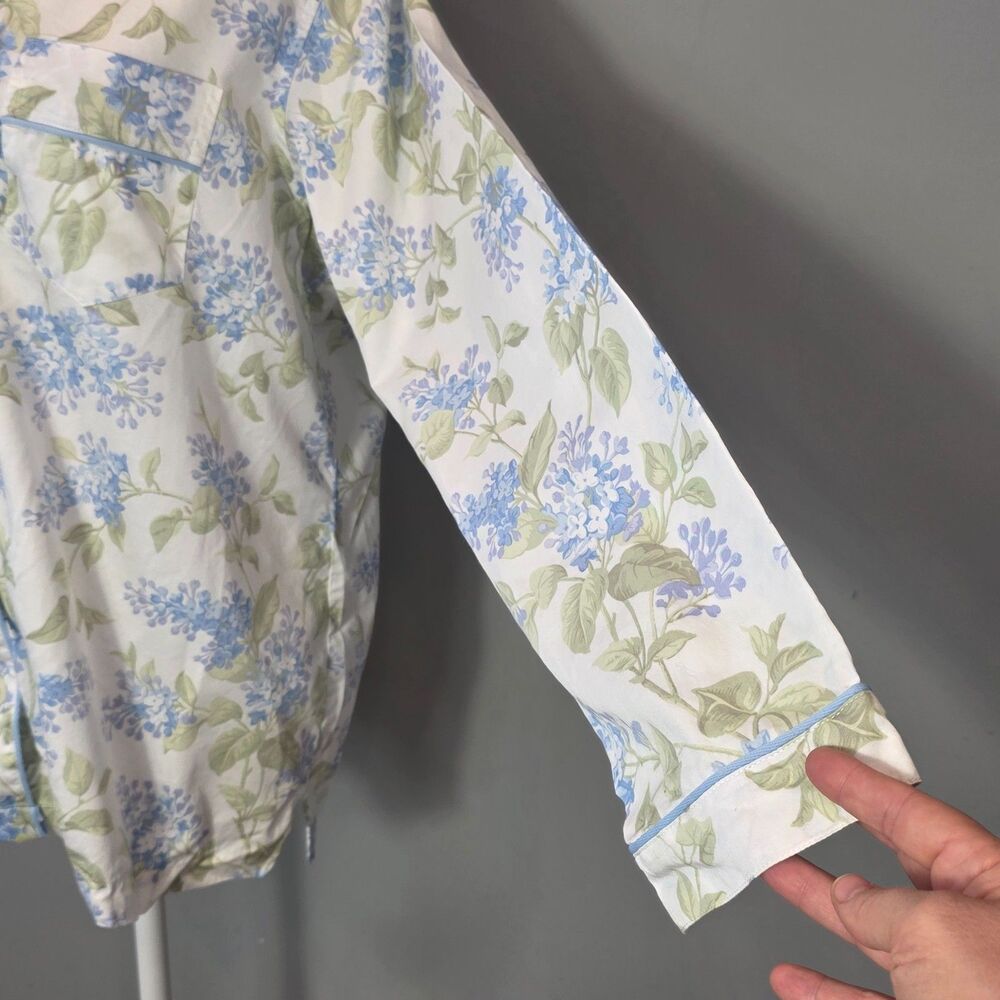 LL Bean Pajama Lounge Set Cotton MD Floral Soft Cozy Casual Cottage Boho - Picture 2 of 10